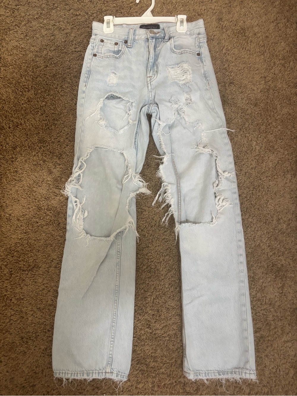 Aeropostale Light Blue Ripped Boyfriend Jeans